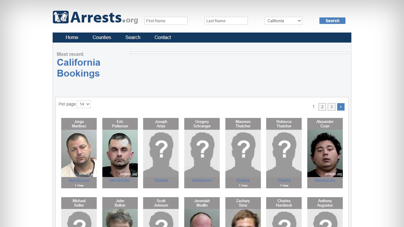 California Arrests and Inmate Search